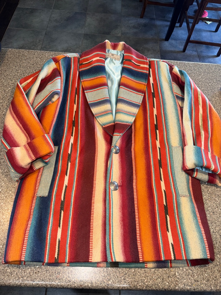 Vi Vi Of Santa Fe Colorful Southwestern Stripe Coat Jacket